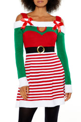 Striped Elf Mini Dress