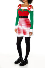 Striped Elf Mini Dress