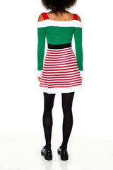 Striped Elf Mini Dress