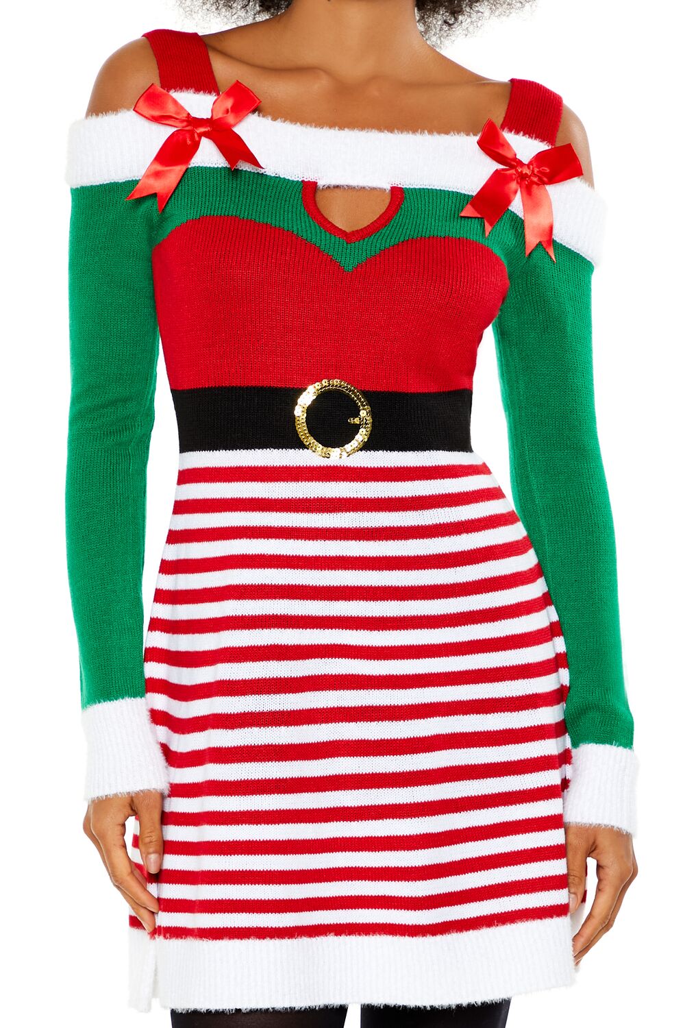 Striped Elf Mini Dress