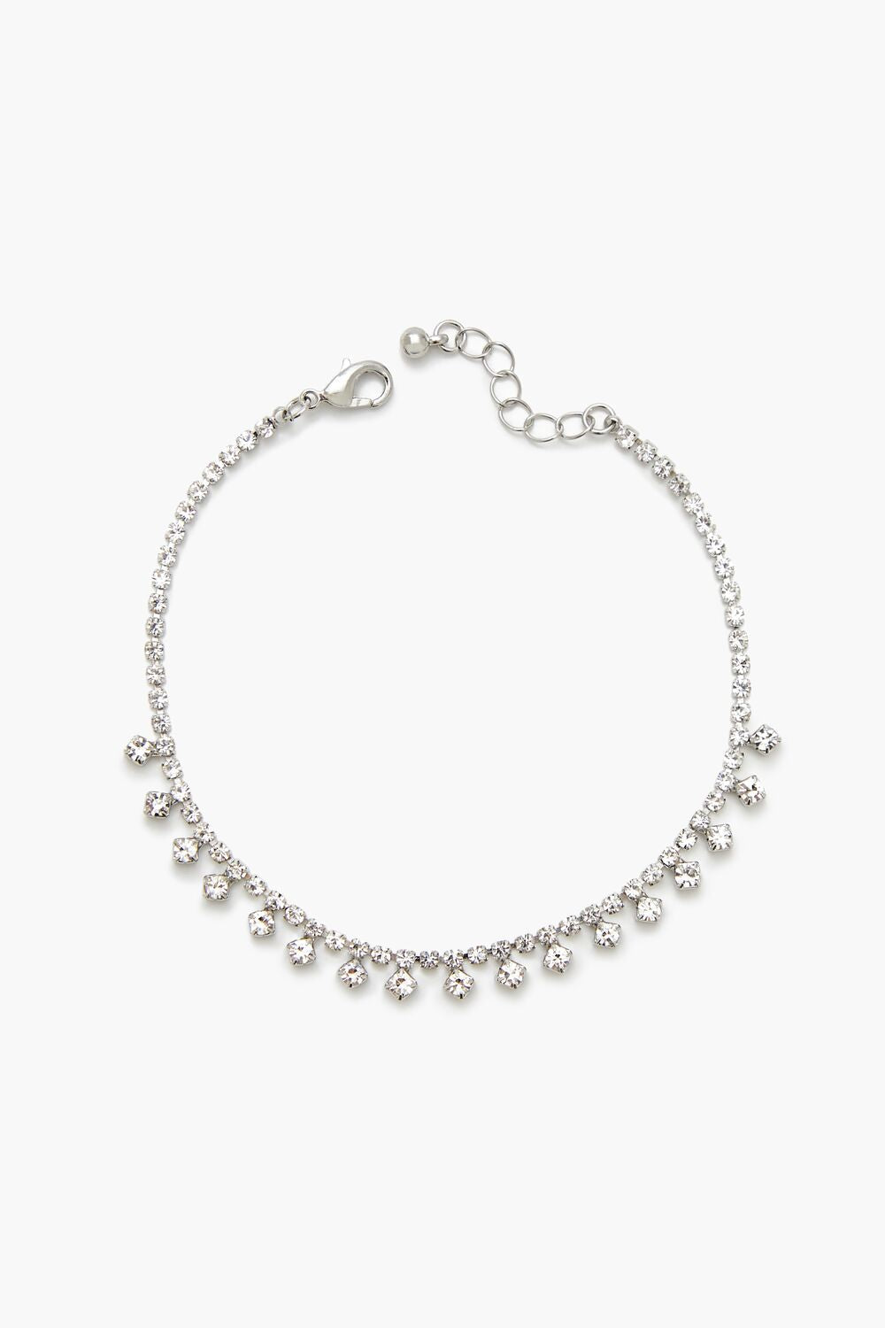 Rhinestone Box Chain Anklet