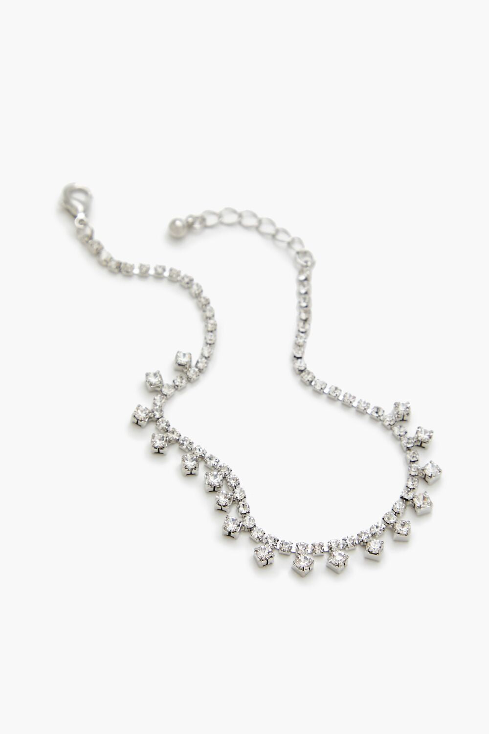 Rhinestone Box Chain Anklet