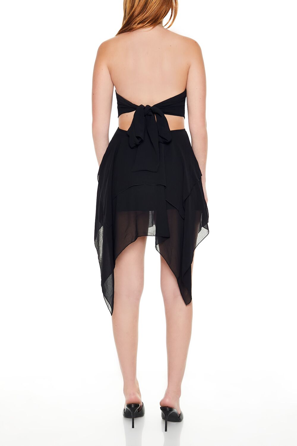 Handkerchief Strapless Mini Dress