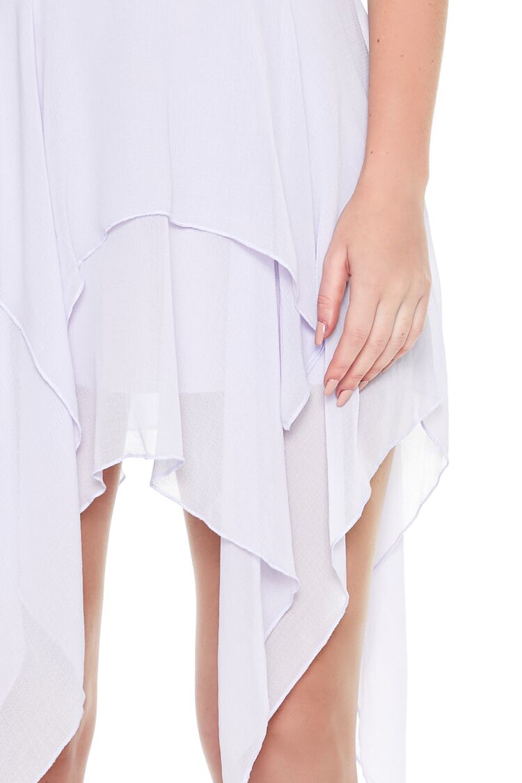Handkerchief Strapless Mini Dress