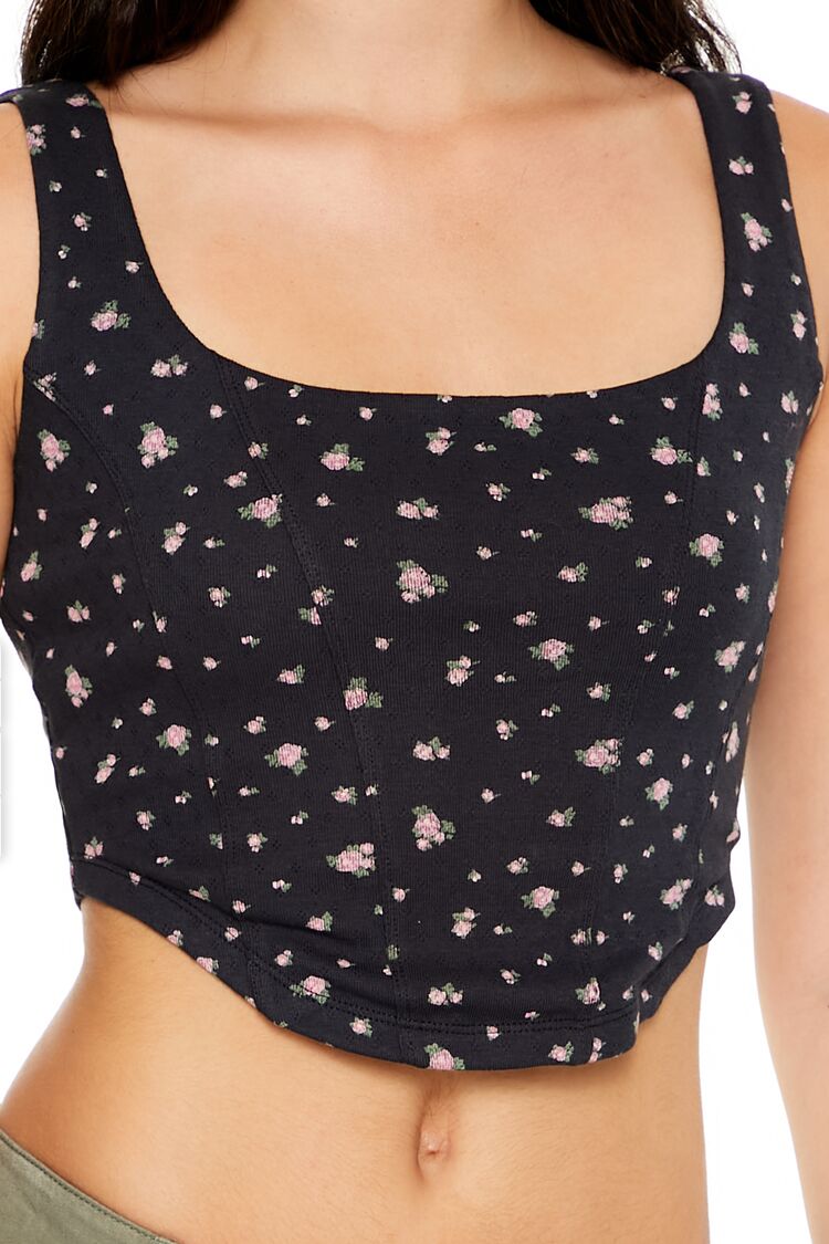 Floral Print Crop Top