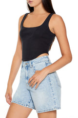 Pointelle Knit Crop Top
