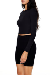 Cotton-Blend Crop Top