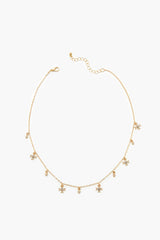 Rhinestone Cross Charm Necklace