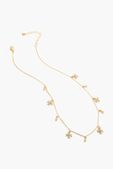 Rhinestone Cross Charm Necklace