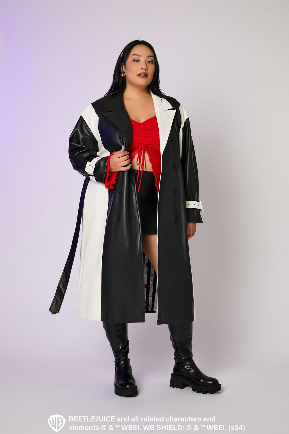 Plus Size Beetlejuice Beetlejuice Trench Coat
