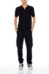 Sweater-Knit Polo Shirt
