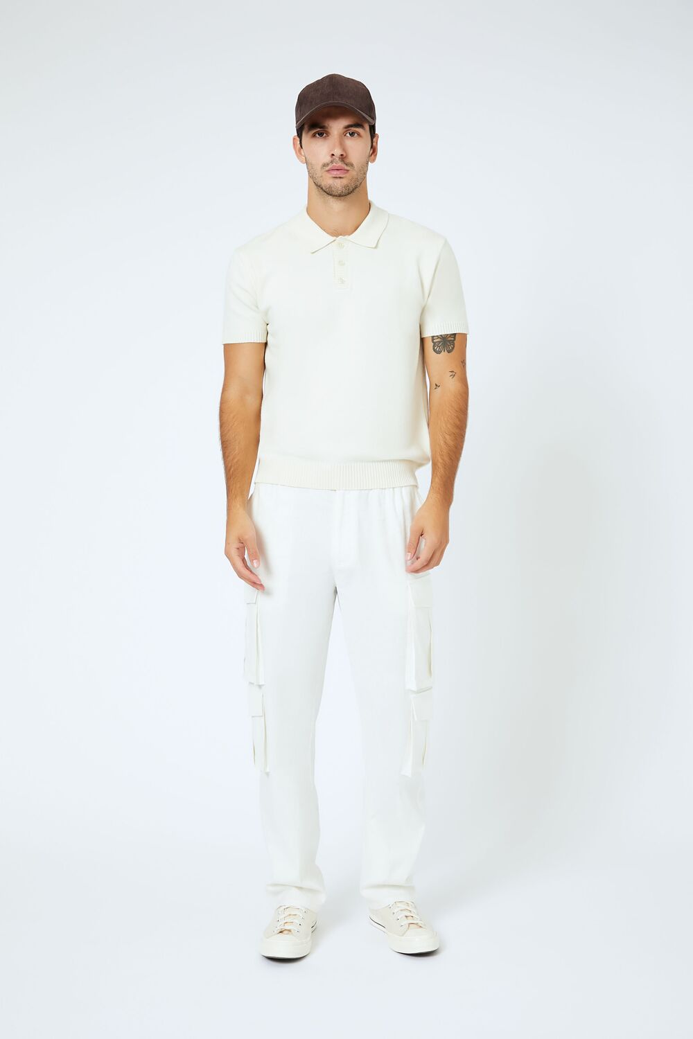 Sweater-Knit Polo Shirt