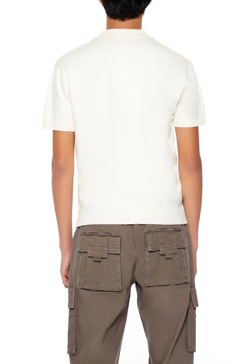 Sweater-Knit Polo Shirt