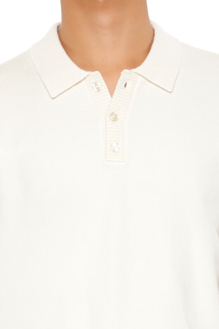 Sweater-Knit Polo Shirt
