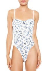 Floral Lingerie Thong Bodysuit