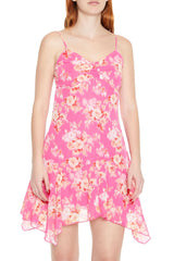 Floral Handkerchief Mini Dress