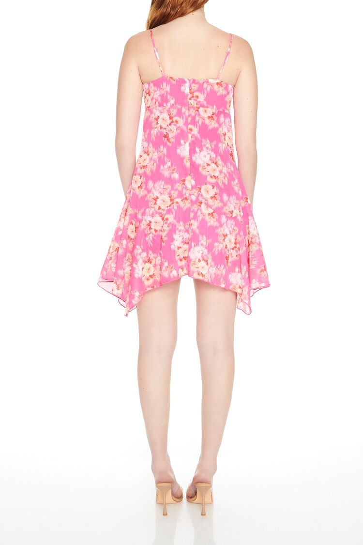 Floral Handkerchief Mini Dress