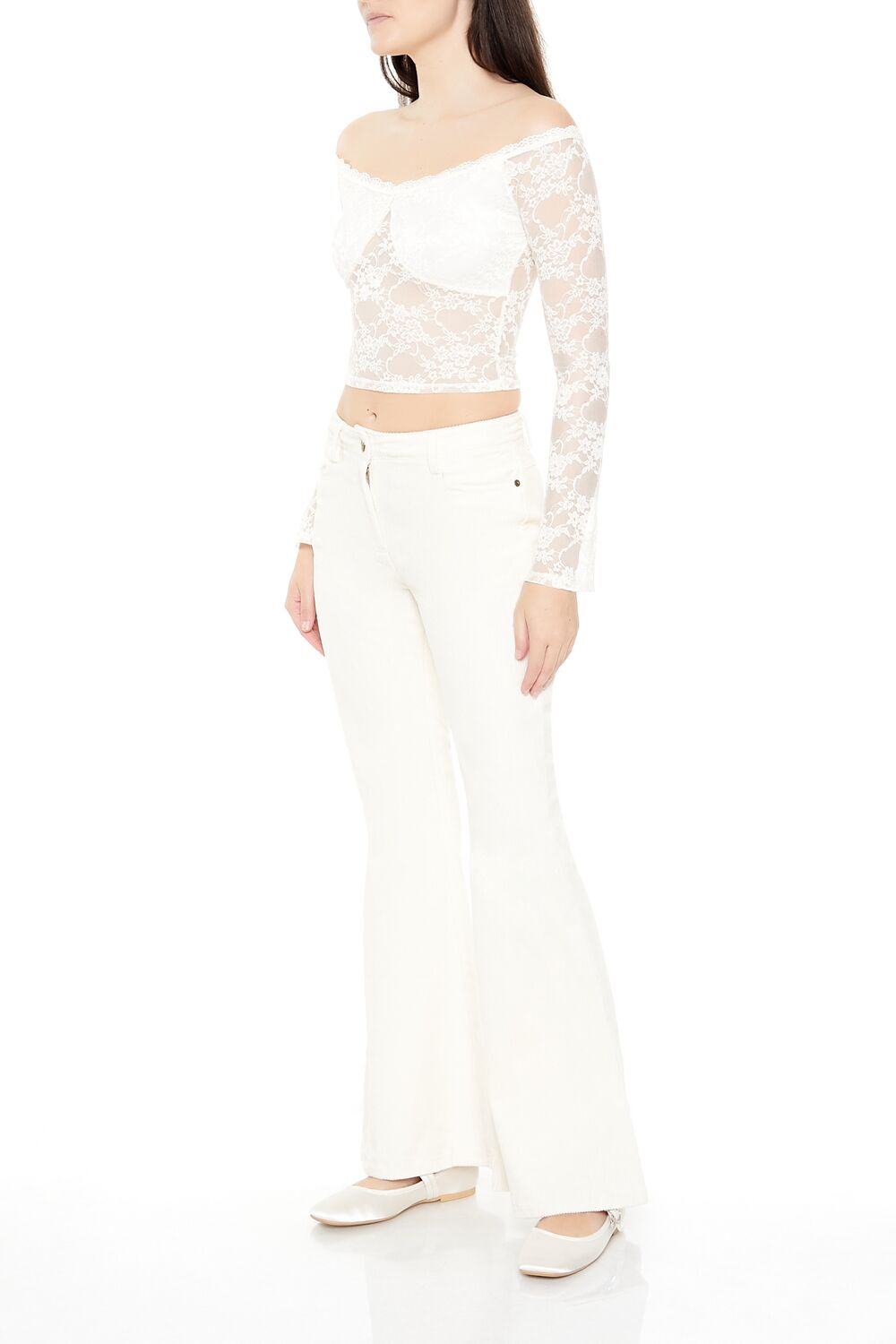 Corduroy Mid-Rise Flare Pants