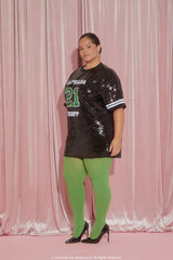 Plus Size Wicked Elphaba Mini Jersey Dress