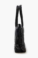 Quilted Faux Leather Tote Bag
