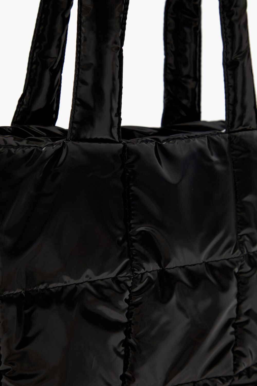 Quilted Faux Leather Tote Bag