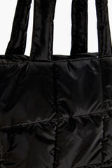 Quilted Faux Leather Tote Bag