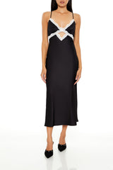 Lace-Trim Maxi Slip Dress
