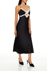 Lace-Trim Maxi Slip Dress