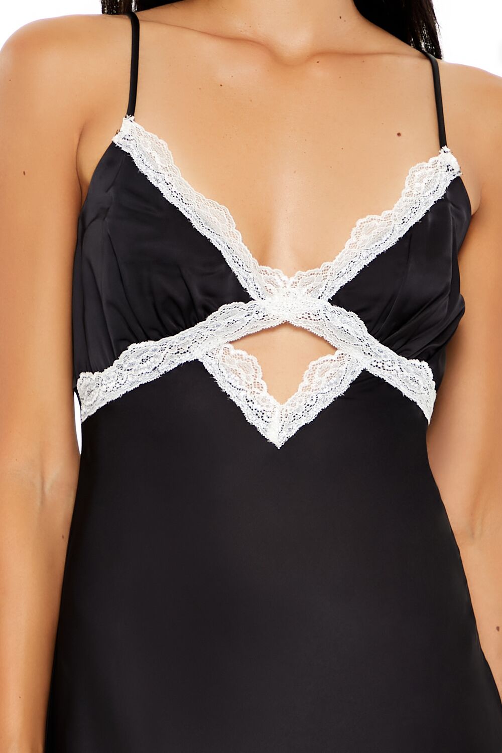 Lace-Trim Maxi Slip Dress