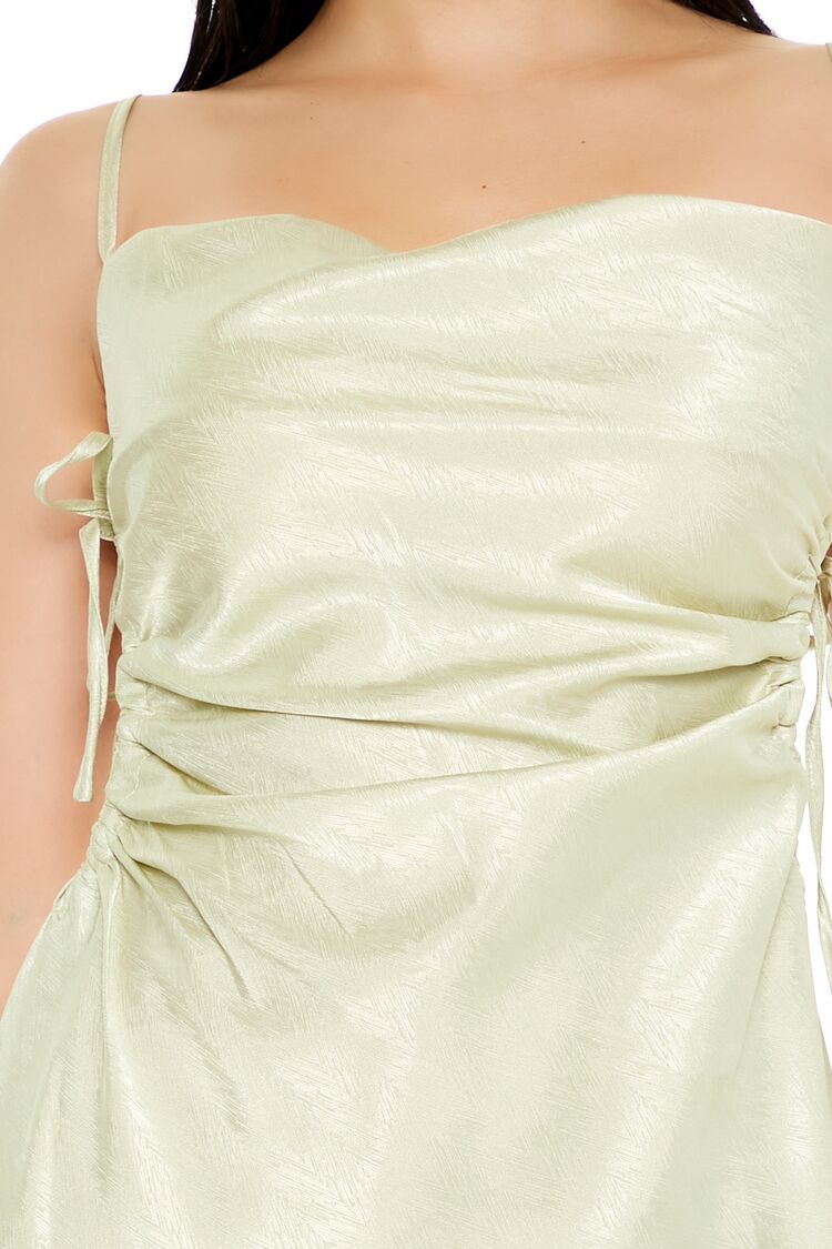 Satin Cutout Cami Slip Dress
