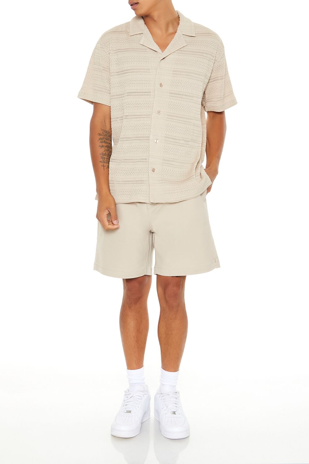 Lace Button-Front Shirt