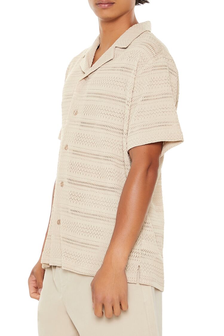 Lace Button-Front Shirt