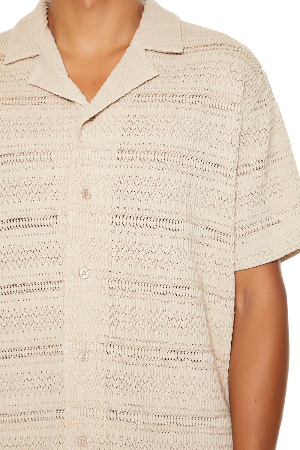 Lace Button-Front Shirt