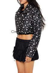 Floral Print Puffer Jacket