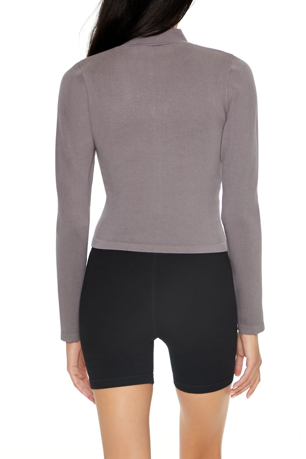 Seamless Ribbed Zip-Up Jacket