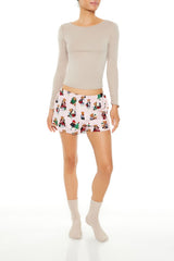 Christmas Teddy Bear Pajama Shorts