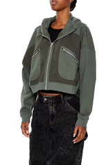 Fleece Colorblock Zip-Up Hoodie