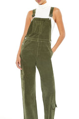 Corduroy Straight Cargo Overalls