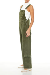 Corduroy Straight Cargo Overalls