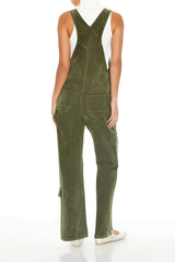 Corduroy Straight Cargo Overalls