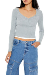Layered Henley Combo Top