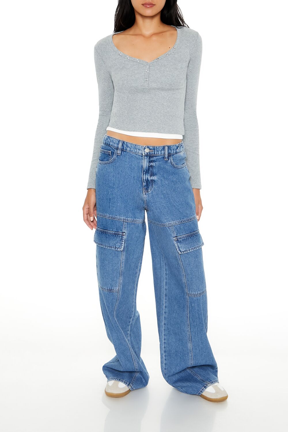 Layered Henley Combo Top