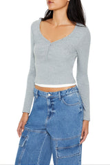 Layered Henley Combo Top