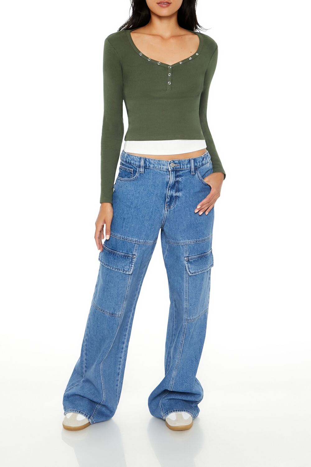 Layered Henley Combo Top