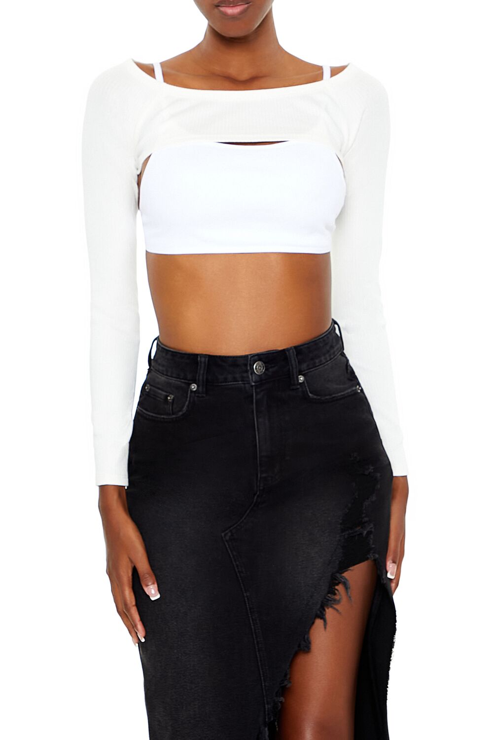 Ribbed Shrug Sweater
