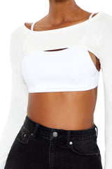Ribbed Shrug Sweater