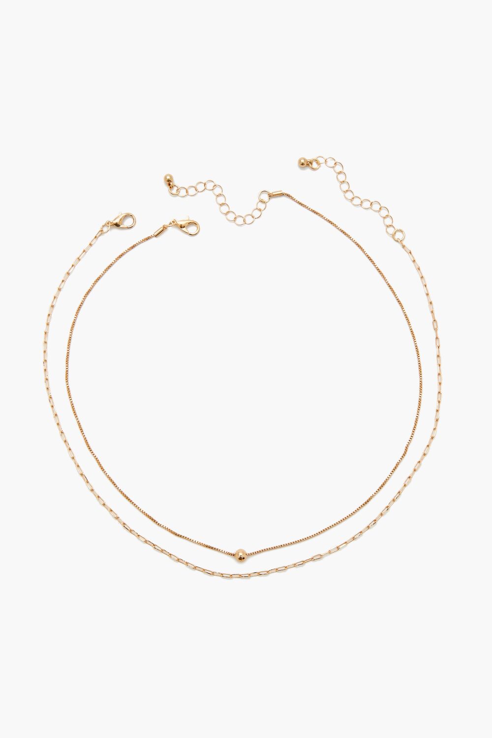 Box & Anchor Chain Necklace Set