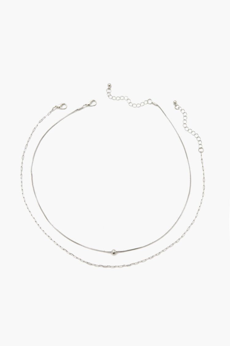 Box & Anchor Chain Necklace Set