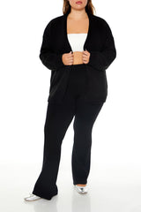 Plus Size Open-Front Cardigan Sweater