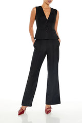 Twill Cutout Vest & Pants Set
